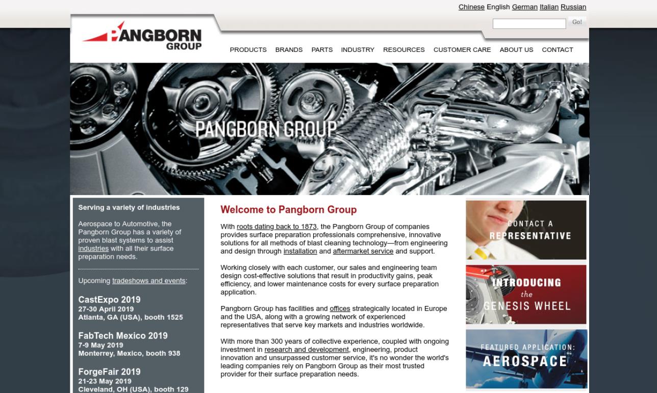 Pangborn® Corporation Sandblast Equipment